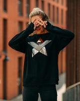 SILVER STAR OVERSIZE SWEATSHIRT BLACK