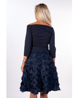 SET:BLUE FLOWER SKIRT+MIDNIGHT SHIRT