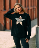 SILVER STAR OVERSIZE SWEATSHIRT BLACK