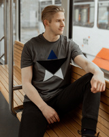 MENS ESTONIAN STAR T-SHIRT GREY