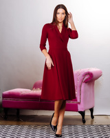MOON MIDI DRESS BORDEAUX