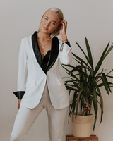 ELEGANT JACKET WHITE BLACK
