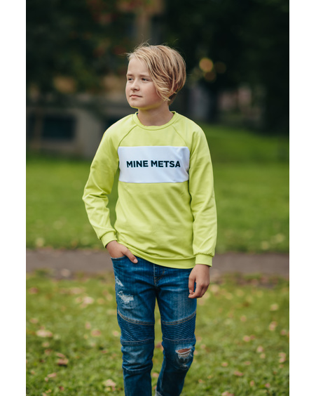 MINE METSA KIDS SWEATSHIRT LIME GREEN