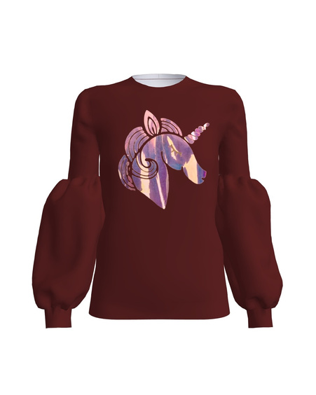 UNICORN ALICE SWEATSHIRT BORDEAUX