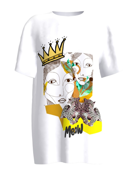 MEOW white women's t-shirt
