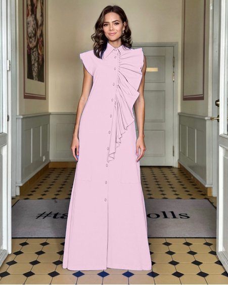 SUPER FRILL MAXI DRESS PURPLE
