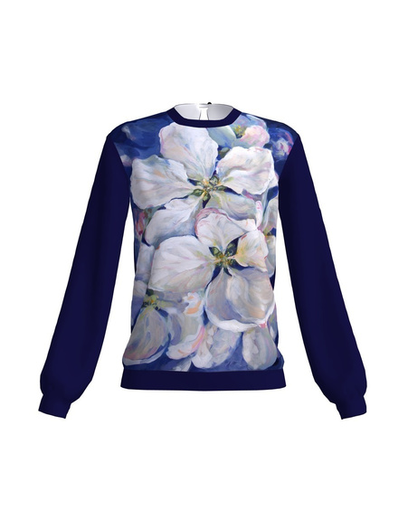 BLOSSOMS NAVY SWEATER