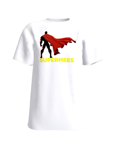 RED SUPERMEES T-SHIRT WHITE