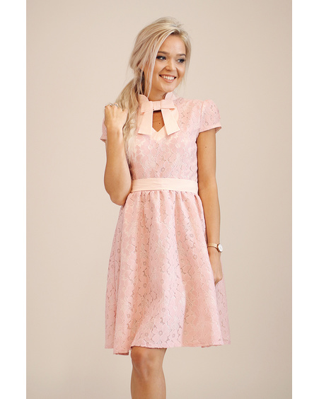 DOLLABLE LACE DRESS  PEACHY