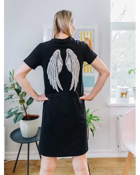 ANGEL NURSING DRESS BLACK