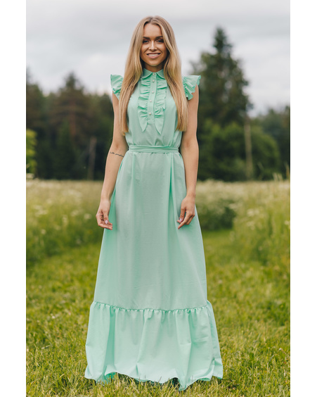 FRILL MINT MAXI DRESS