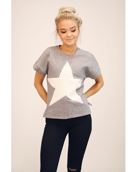 CREAM STAR FREE SLEEVE SHIRT