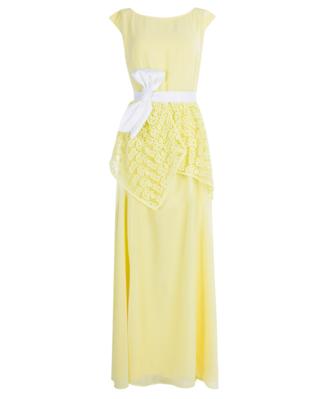 CHIFFON MAXI DRESS YELLOW