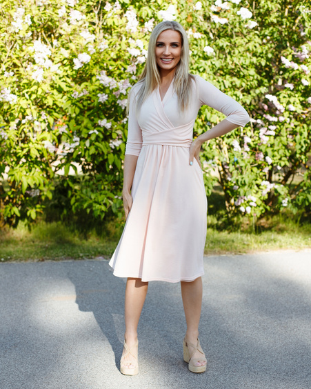 ELEGANT MIDI DRESS PEACHY