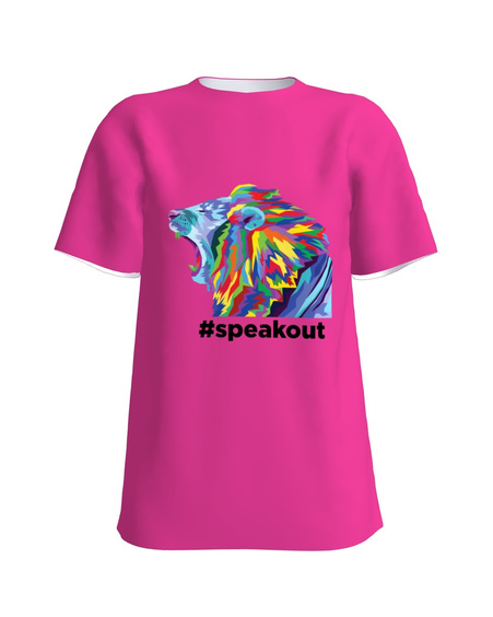 #speakout colorful-pink lion