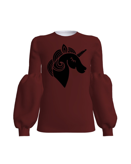 UNICORN ALICE SWEATSHIRT BORDEAUX