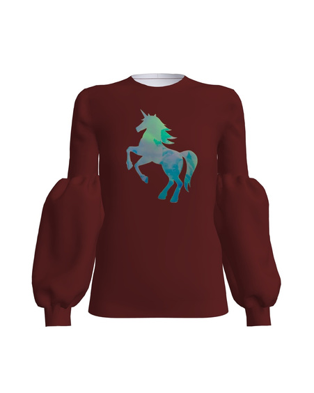 UNICORN ALICE SWEATSHIRT BORDEAUX