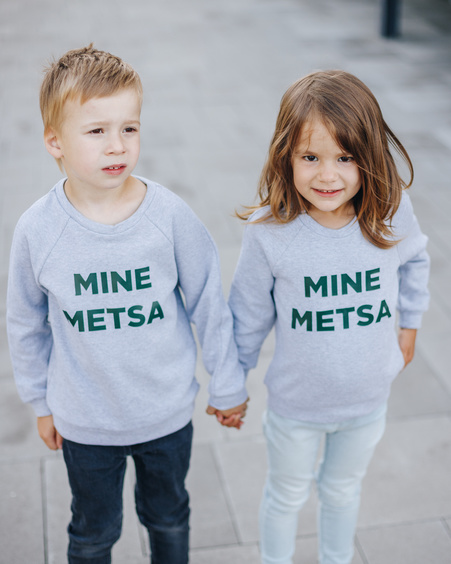 MINE METSA KIDS SWEATSHIRT LIGHT GREY