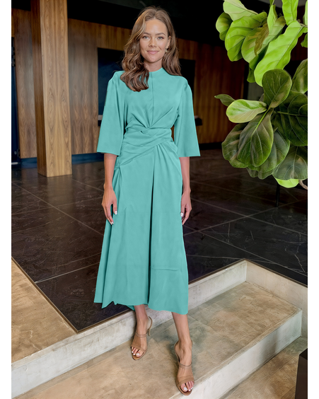 BLISS MIDI DRESS GREEN