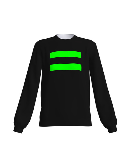 BLACK GREEN NEON EQUAL SWEATER