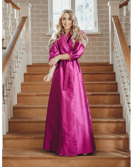 MOON MAXI SILK DRESS PURPLE