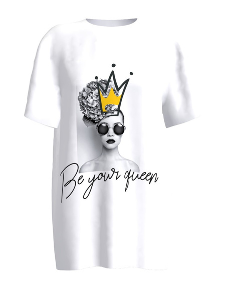 Be your queen white women's t-shirt