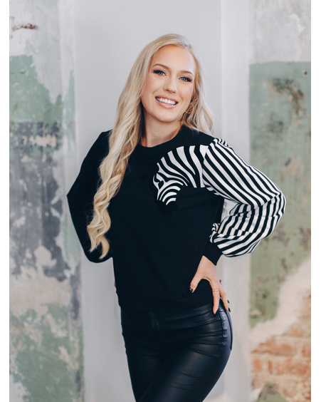 ZEBRA SWEATSHIRT BLACK STRIPE