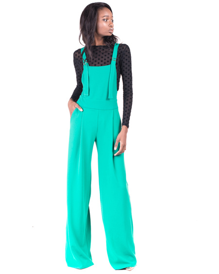 GREEN WIDE SUSPEND TROUSERS