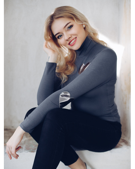 BRONZE HEART PULLOVER DARK GREY