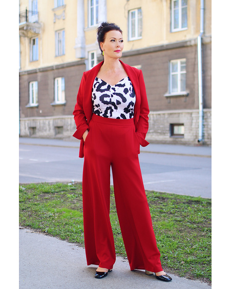 WIDE TROUSERS RED