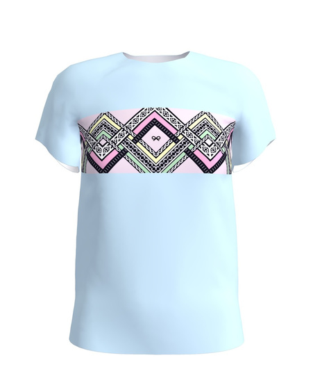 COLORFUL ETHNIC T-SHIRT BLUE