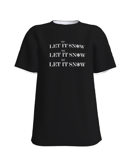 LET IT SNOW UNISEX T-SHIRT BLACK