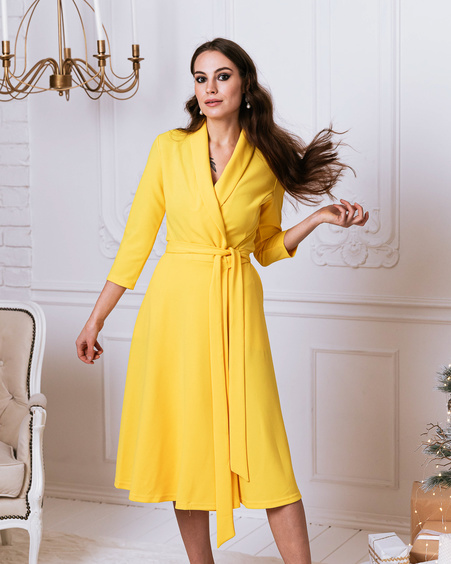 MOON MIDI DRESS YELLOW