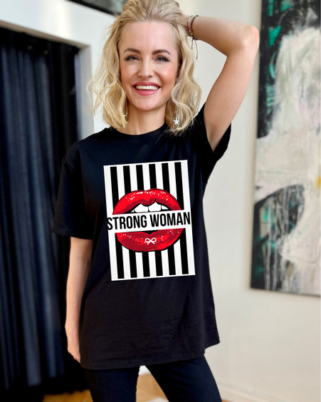 STRONG WOMAN UNISEX T-SHIRT BLACK