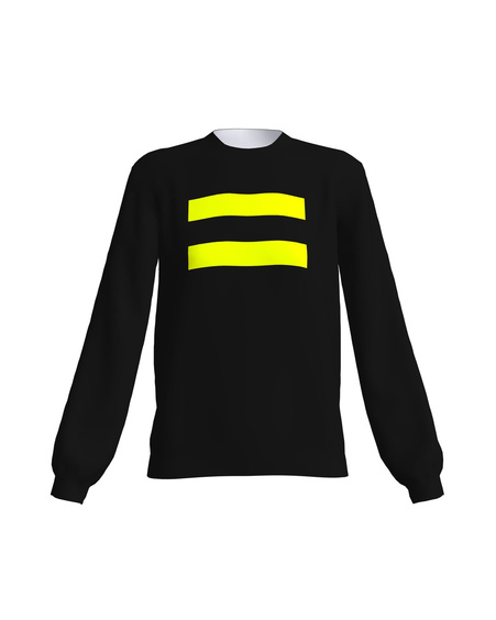 BLACK YELLOW NEON EQUAL SWEATER