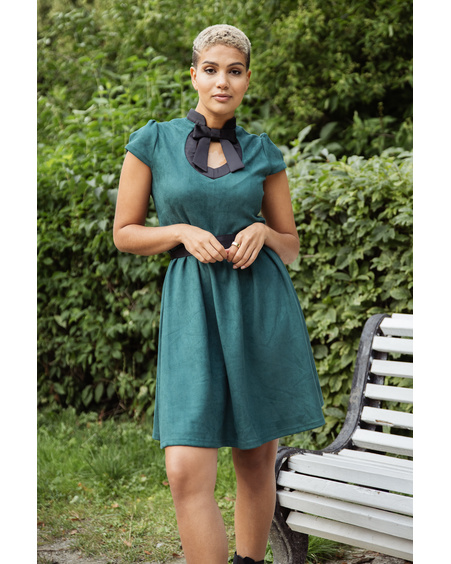 DOLLABLE DRESS SUEDE GREEN
