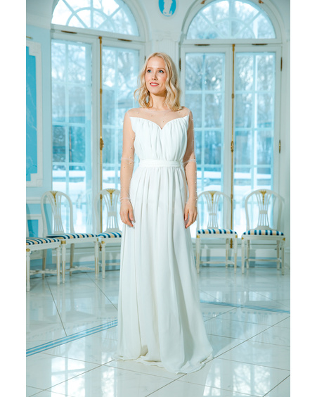 WHITE DREAMY PEARL MAXI DRESS