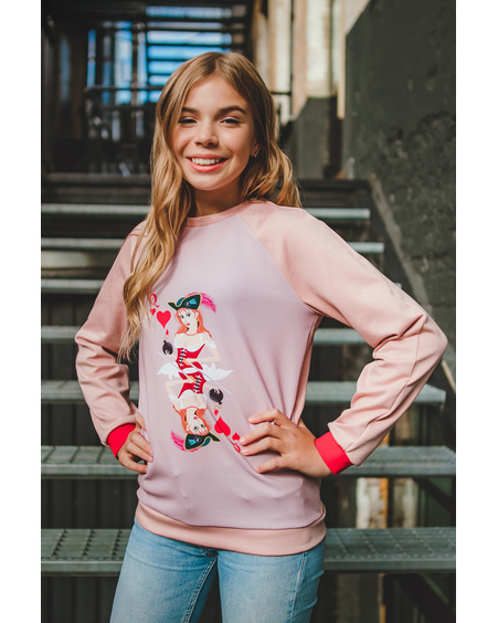 QUEEN KIDS SWEATSHIRT PINK