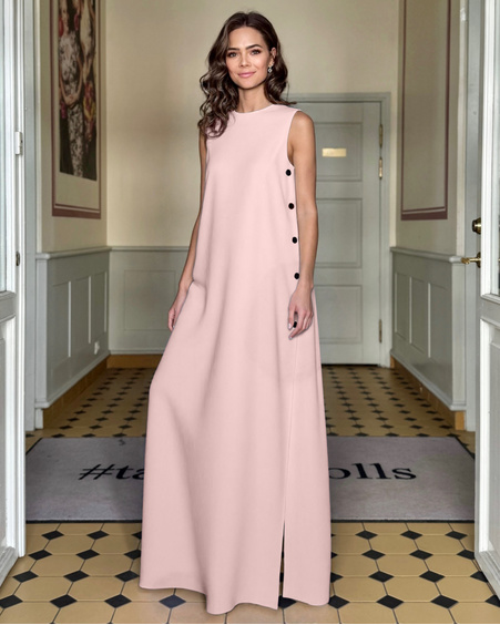 MINIMAL MAXI DRESS PEACH