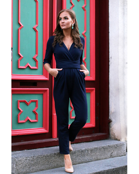 ELEGANT JUMPSUIT NAVY BLUE