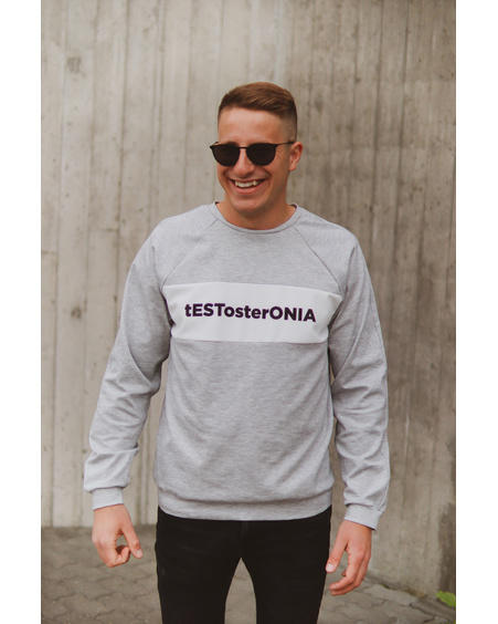 tESTosterONIA RAGLAN SWEATSHIRT GREY