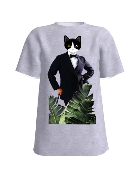CATMAN UNISEX T-SHIRT LIGHT GREY