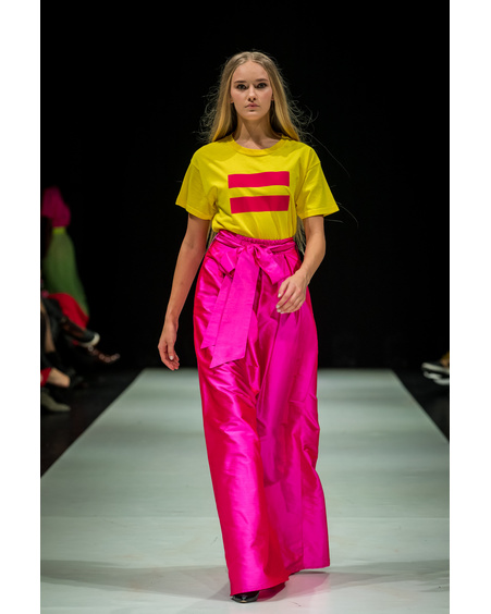 SILK MAXI SKIRT FUSCHIA