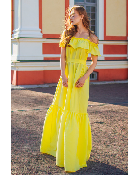 FANTASY MAXI DRESS LEMON YELLOW