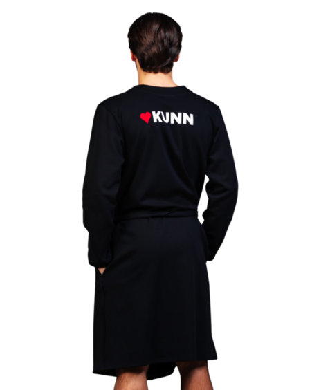 KUNN MENS ROBE BLACK