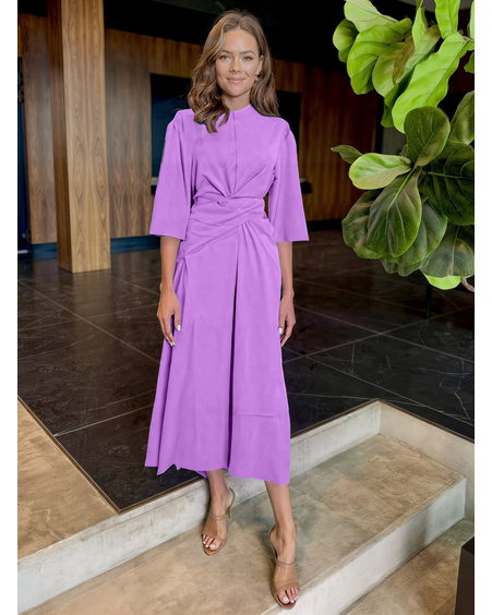 BLISS MIDI DRESS PURPLE