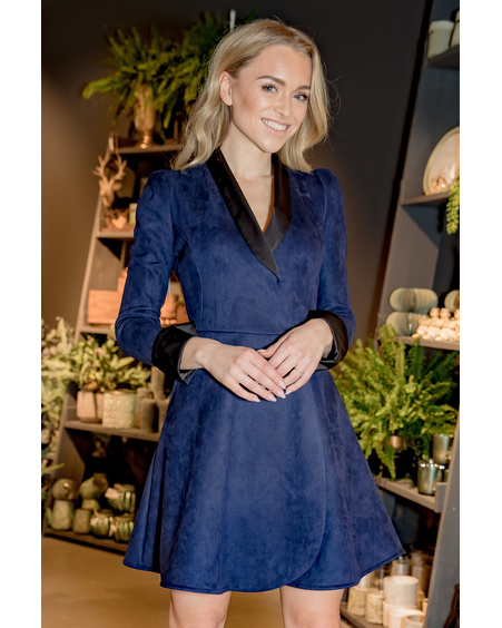 MOON DRESS SUEDE BLUE