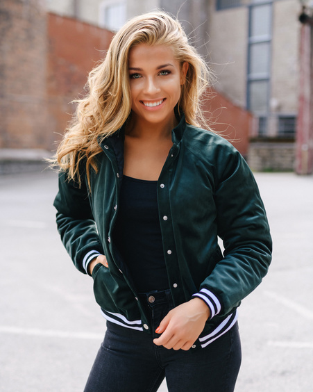 STRIPE BOMBER GREEN