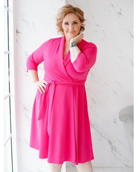 MOON MIDI DRESS FUCHSIA