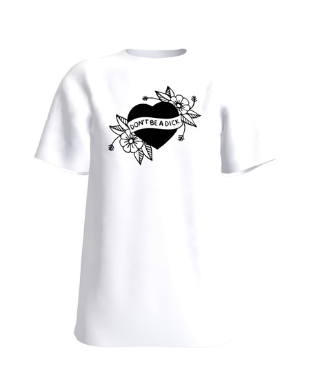 DONT BE A DICK PRINT SLIM T-SHIRT WHITE